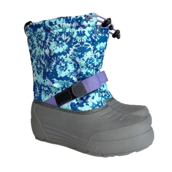 Northside GIRLS SIZE 5 WINTER THINSULATE INSULATED BOOTS BLUE PURPLE BOOTIES - Picture 1 of 9
